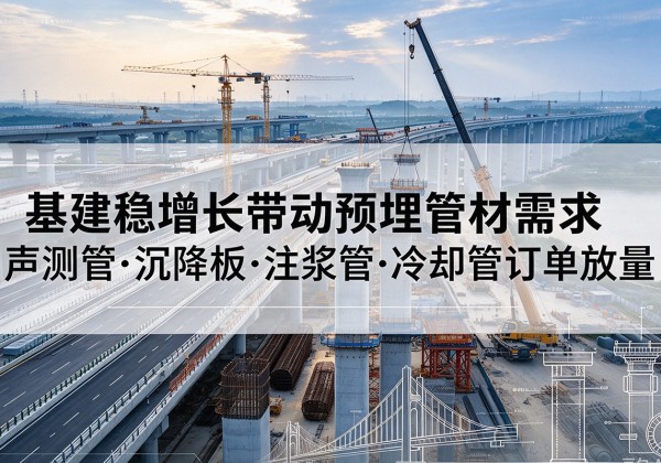 宁安基建稳增长带动预埋监测管材需求，声测管、沉降板、注浆管订单持续放量